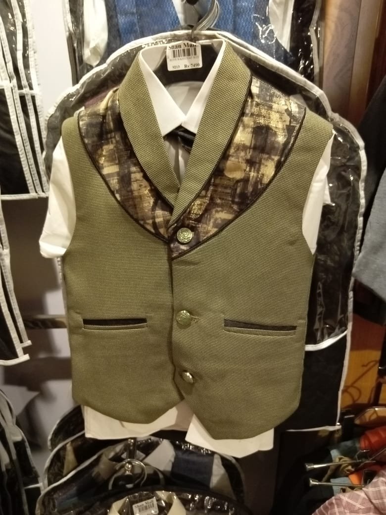 Green Waist Coat Suit