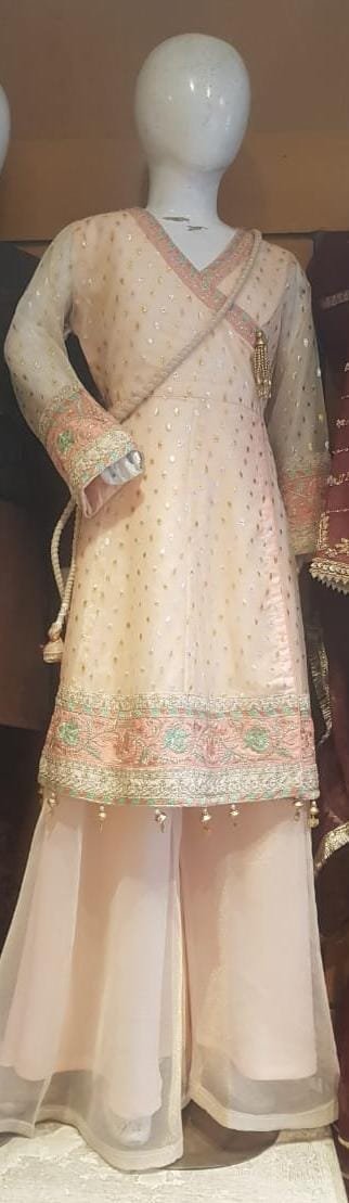 Peach Sharara Dress