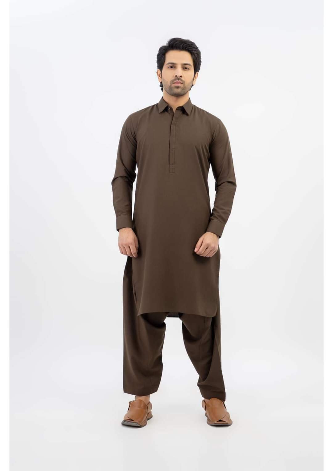 Brown Shalwar Kameez