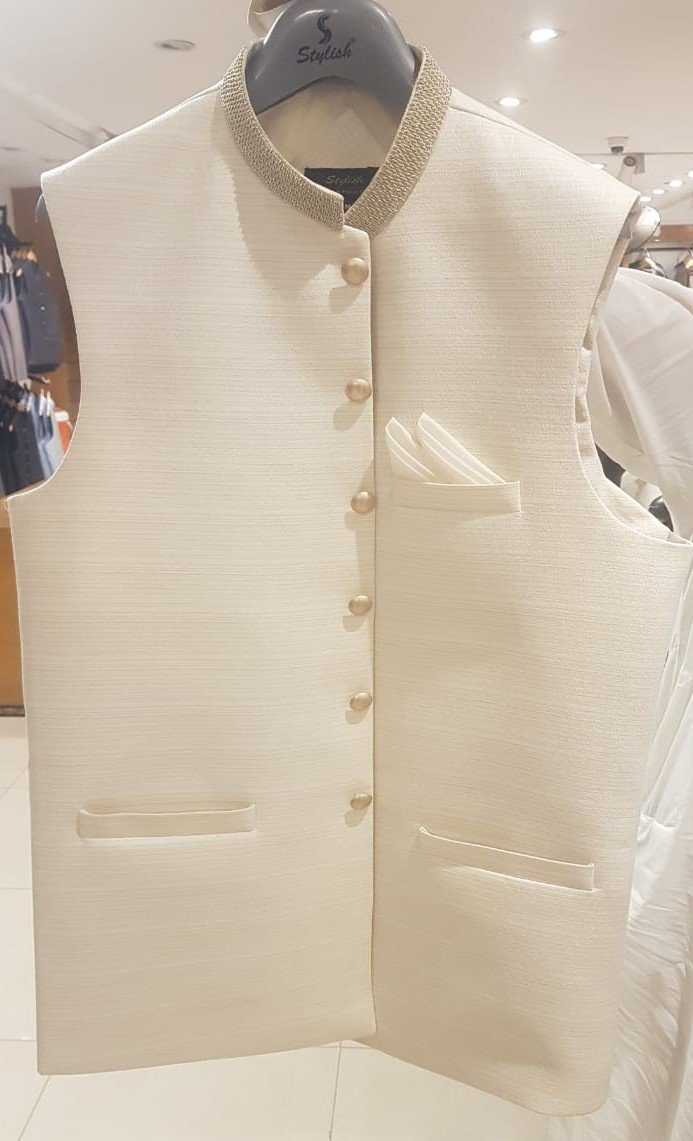 Off-white Embroidered Waist Coat