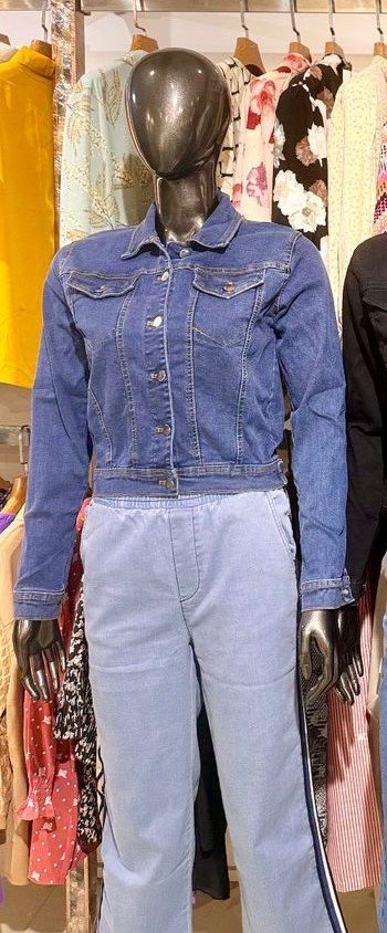 Blue Plain Denim Jacket